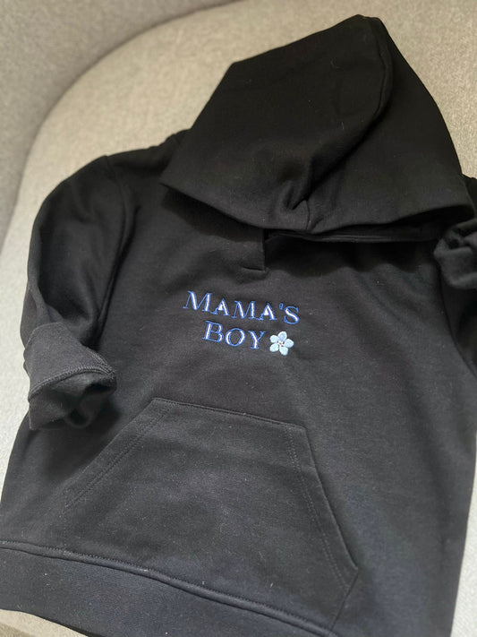 'Mama's Boy' Embroidered Hoodie